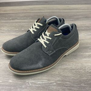Nunn Bush Otto Plain Toe Knit Oxford Casual Shoes Men's Size 12 M Gray GUC‎